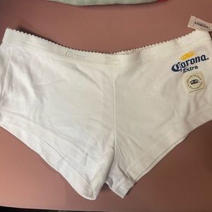 NWT Vintage 90s Corona Extra White Boyshort Panties Size XL 100% cotton